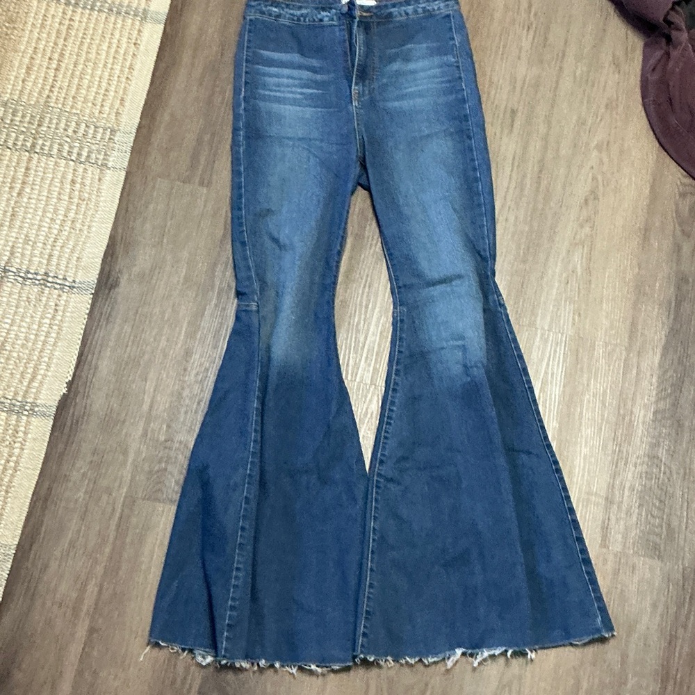 FP Movement by Free People Dark Blue Flare Jeans